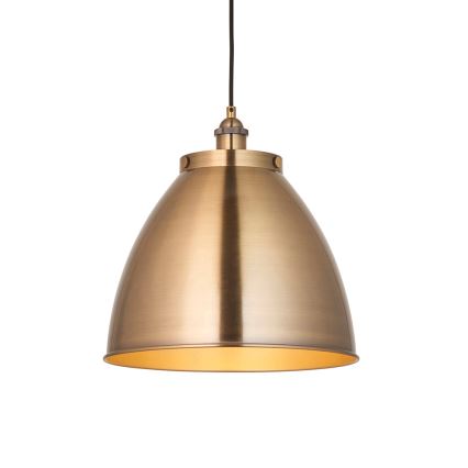 Endon 98744 - Pendellampa på vajer FRANKLIN 1xE27/10W/230V mässing