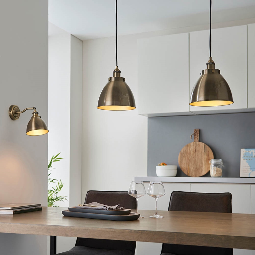 Endon 98746 - Väggspotlight FRANKLIN 1xE14/7W/230V mässing