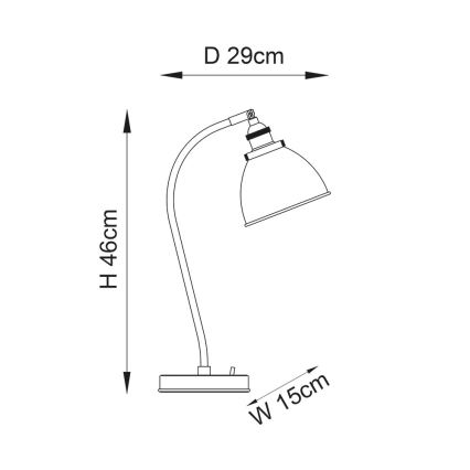 Endon 98747 - Bordslampa FRANKLIN 1xE14/7W/230V mässing