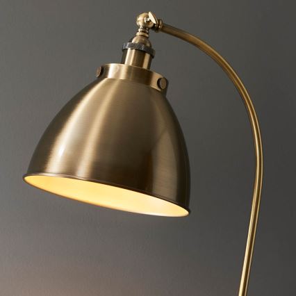 Endon 98748 - Golvlampa FRANKLIN 1xE27/10W/230V mässing/svart