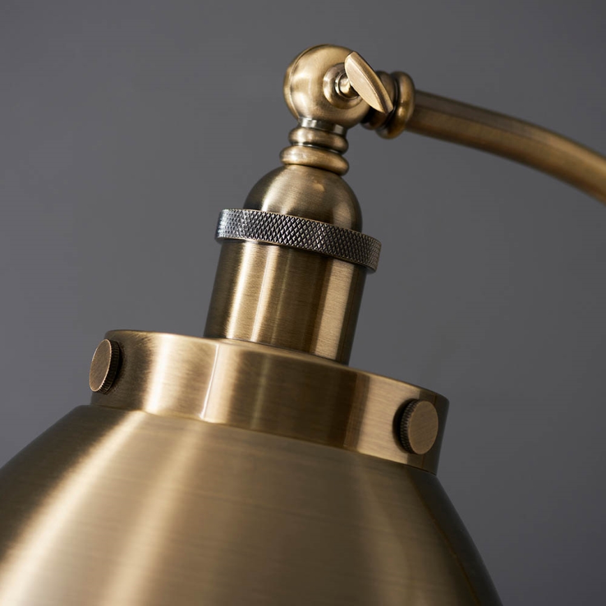 Endon 98748 - Golvlampa FRANKLIN 1xE27/10W/230V mässing/svart