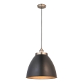 Endon 98749 - Pendellampa FRANKLIN med kabel 1xE27/10W/230V svart/mässing