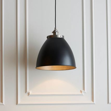 Endon 98749 - Pendellampa FRANKLIN med kabel 1xE27/10W/230V svart/mässing