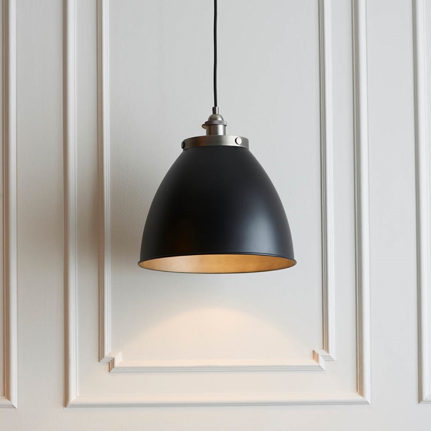 Endon 98749 - Pendellampa FRANKLIN med kabel 1xE27/10W/230V svart/mässing