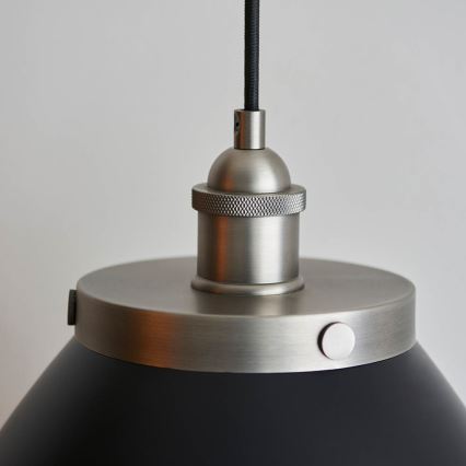 Endon 98749 - Pendellampa FRANKLIN med kabel 1xE27/10W/230V svart/mässing