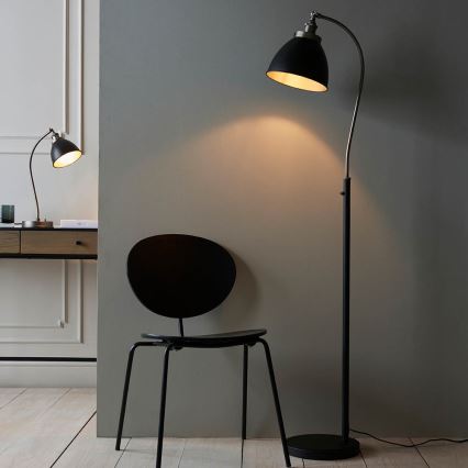 Endon 98753 - Golvlampa FRANKLIN 1xE27/10W/230V mattkrom/antracit