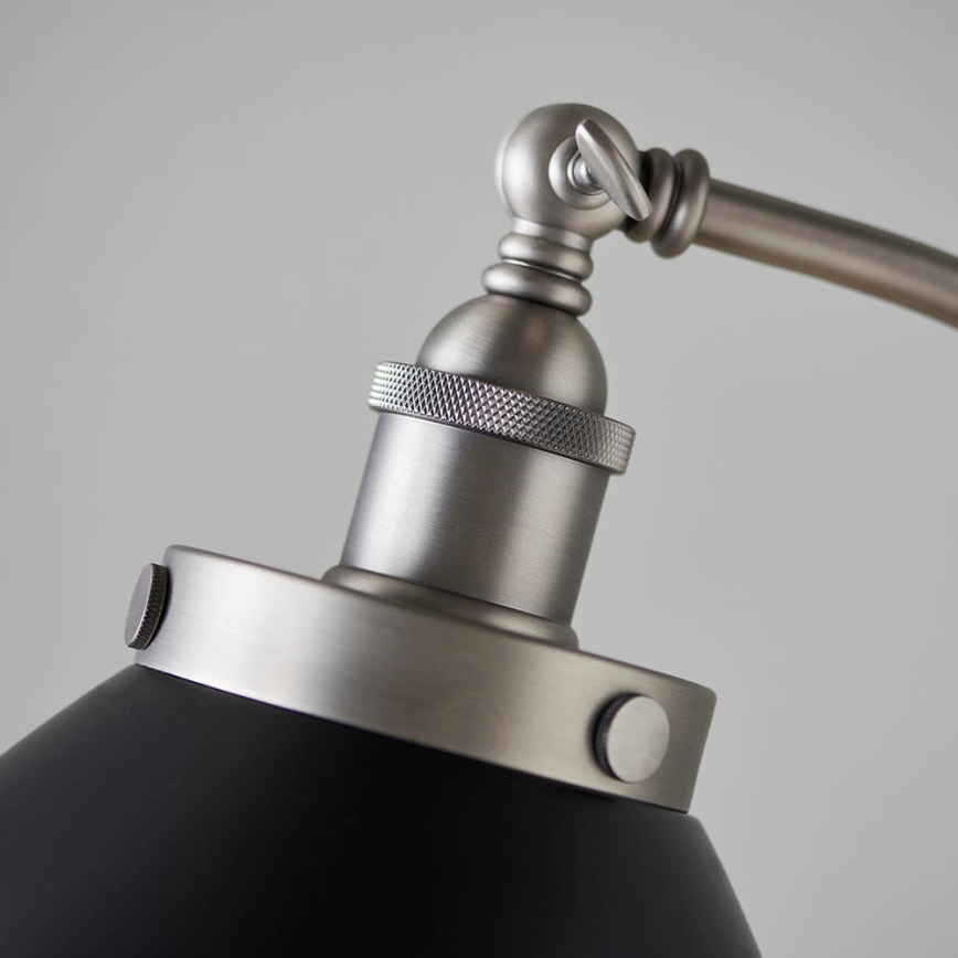 Endon 98753 - Golvlampa FRANKLIN 1xE27/10W/230V mattkrom/antracit