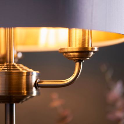 Endon 98932 - Bordslampa HIGHCLERE 3xE14/18W/230V vit/mässing Ø 32 cm