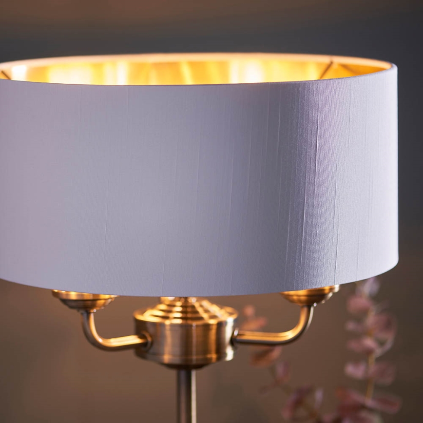 Endon 98932 - Bordslampa HIGHCLERE 3xE14/18W/230V vit/mässing Ø 32 cm