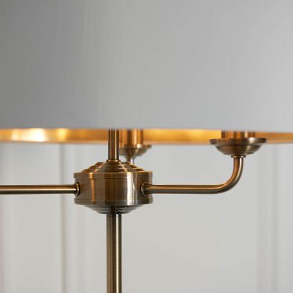 Endon 98935 - Golvlampa HIGHCLERE 3xE14/40W/230V vit/mässing diameter 47 cm