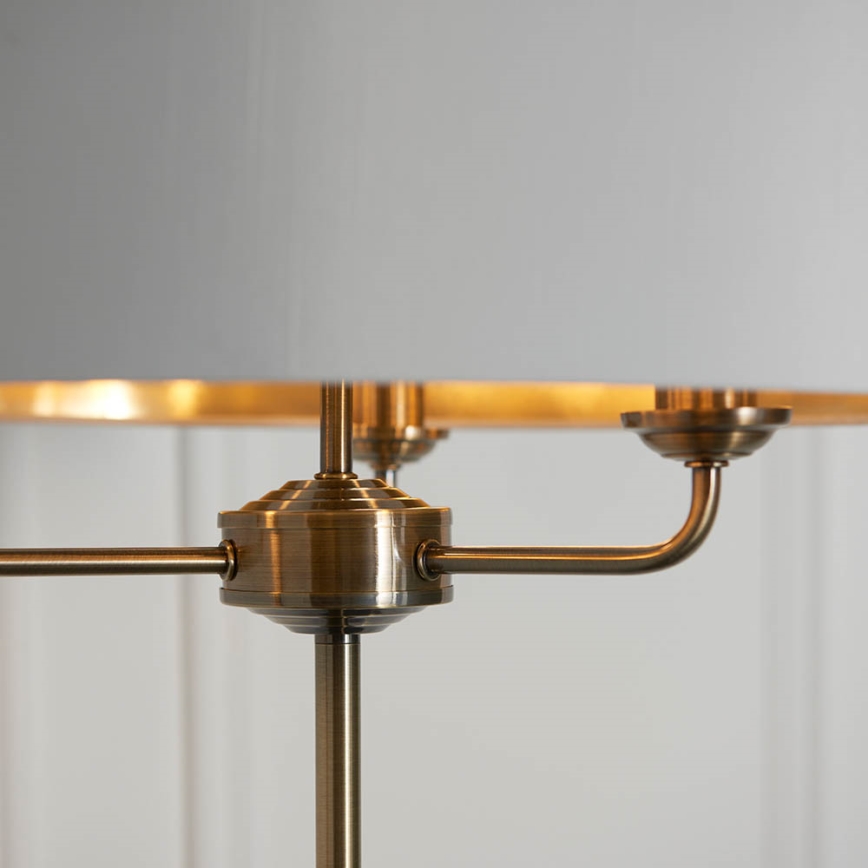 Endon 98935 - Golvlampa HIGHCLERE 3xE14/40W/230V vit/mässing diameter 47 cm