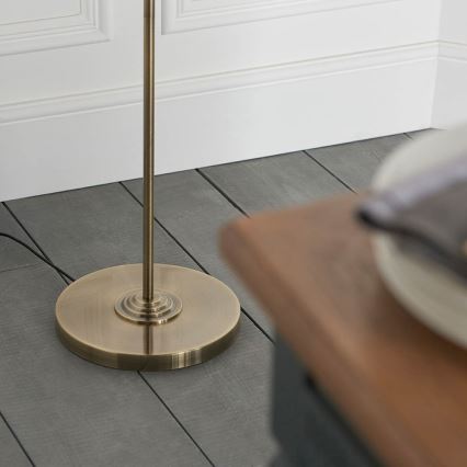 Endon 98935 - Golvlampa HIGHCLERE 3xE14/40W/230V vit/mässing diameter 47 cm