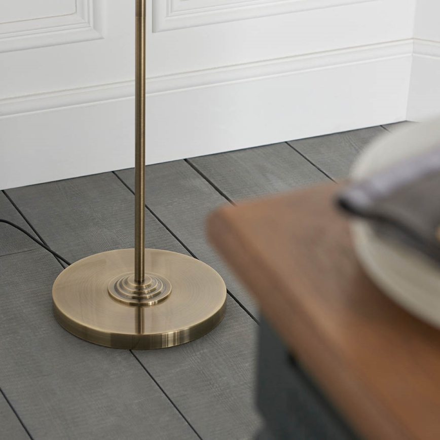 Endon 98935 - Golvlampa HIGHCLERE 3xE14/40W/230V vit/mässing diameter 47 cm