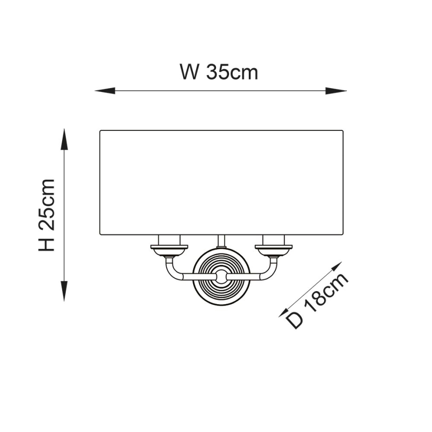 Endon 98937 - Vägglampa HIGHCLERE 2xE14/40W/230V vit/mässing