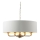 Endon 98938 - Ljuskrona med kedja HIGHCLERE 8xE14/40W/230V Ø 70 cm vit/mässing