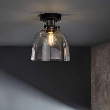 Endon 99106 - Taklampa URBAN 1xE27/10W/230V svart/genomskinlig