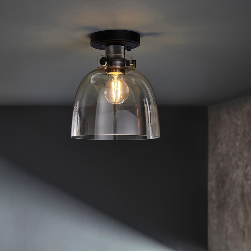 Endon 99106 - Taklampa URBAN 1xE27/10W/230V svart/genomskinlig