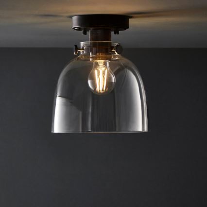 Endon 99106 - Taklampa URBAN 1xE27/10W/230V svart/genomskinlig