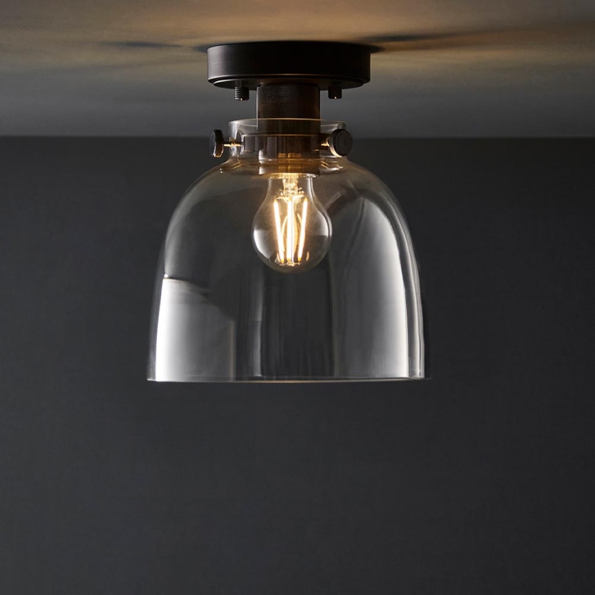 Endon 99106 - Taklampa URBAN 1xE27/10W/230V svart/genomskinlig