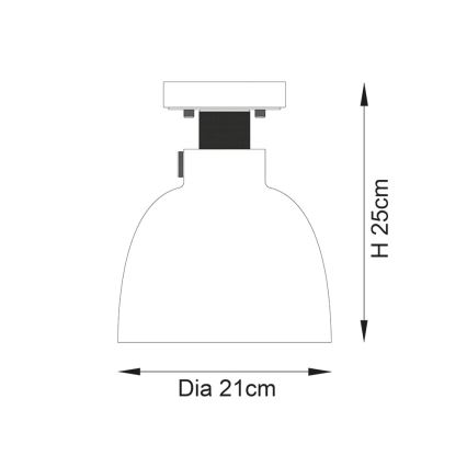 Endon 99106 - Taklampa URBAN 1xE27/10W/230V svart/genomskinlig