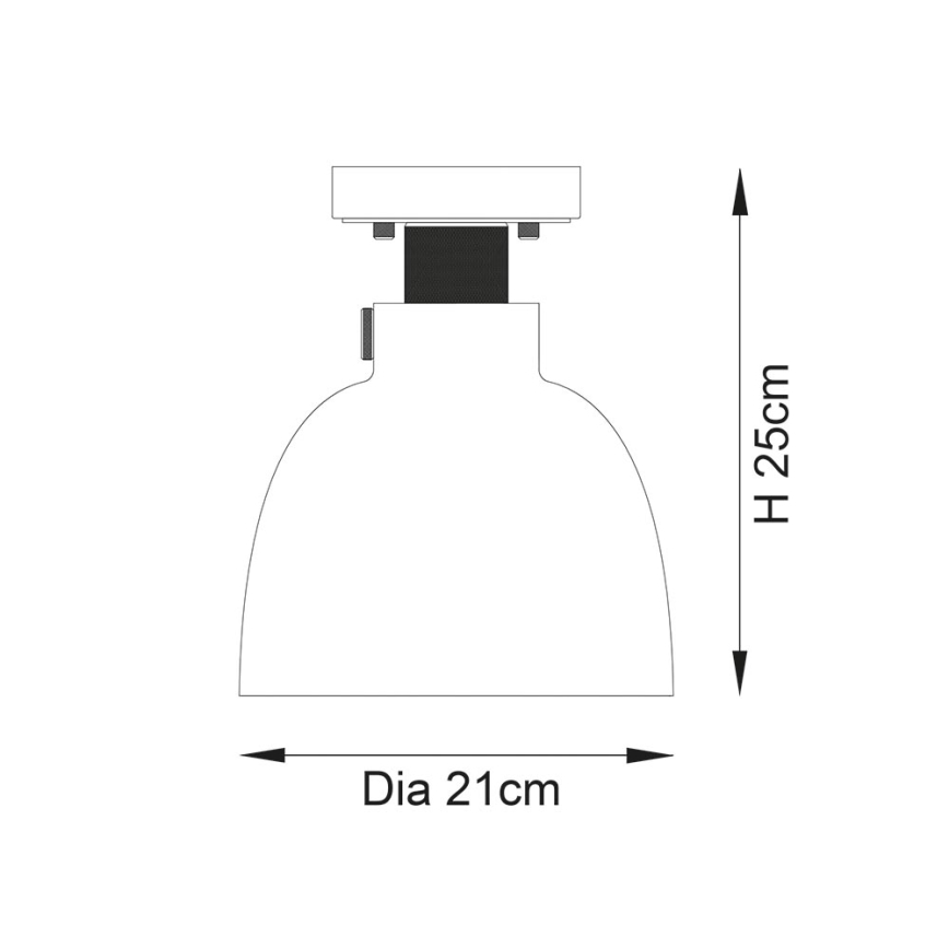 Endon 99106 - Taklampa URBAN 1xE27/10W/230V svart/genomskinlig