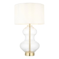 Endon 99110 - Dimbar bordslampa KELDA 1xE27/10W/230V vit/guld
