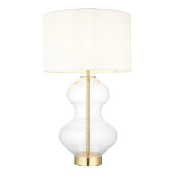 Endon 99110 - Dimbar bordslampa KELDA 1xE27/10W/230V vit/guld