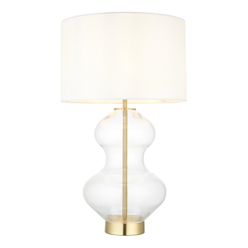 Endon 99110 - Dimbar bordslampa KELDA 1xE27/10W/230V vit/guld