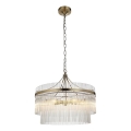 Endon 99166 - Ljuskrona med kedja MARIETTA 5xE14/7W/230V mässing/klarglas