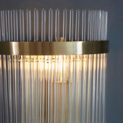 Endon 99168 - Vägglampa MARIETTA 1xE14/6W/230V mässing/genomskinlig
