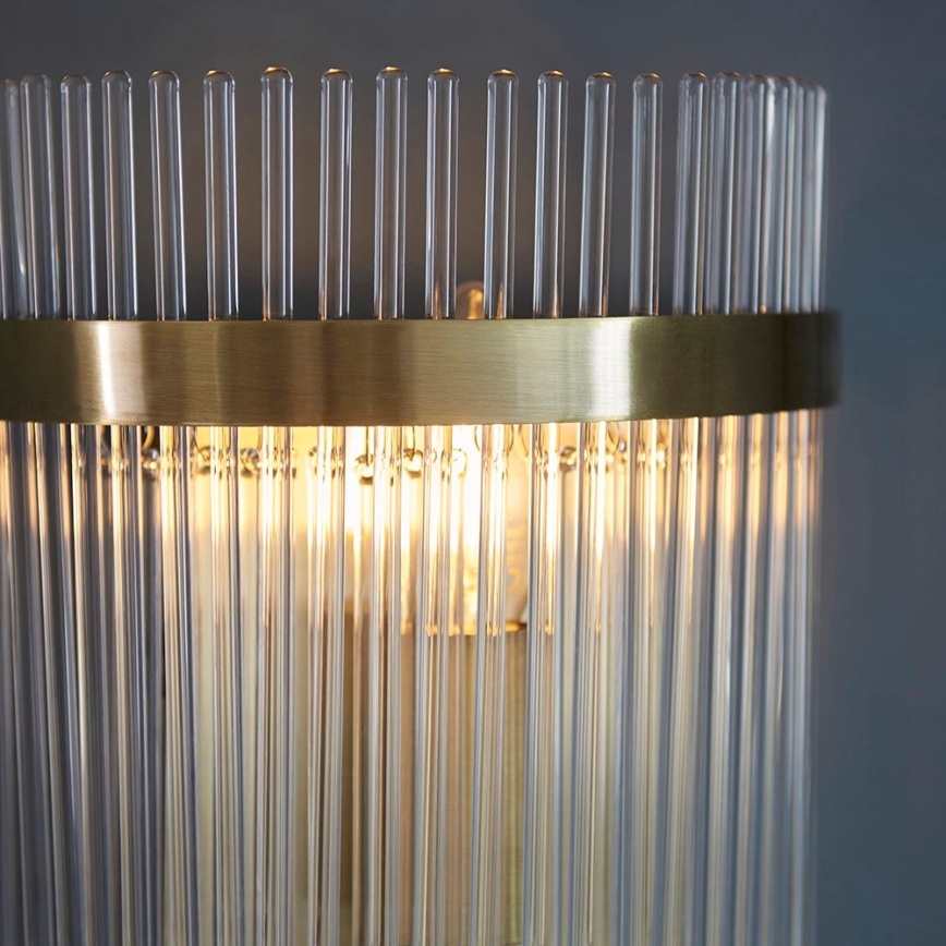 Endon 99168 - Vägglampa MARIETTA 1xE14/6W/230V mässing/genomskinlig