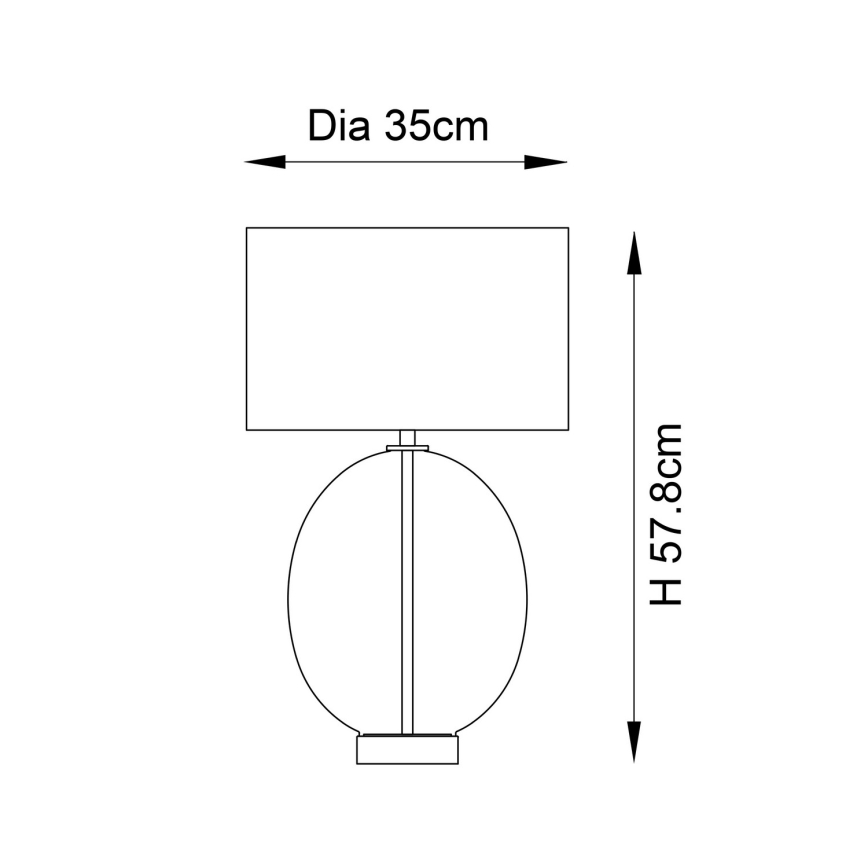 Endon 99292 - Dimmbar bordslampa KELDA 1xE27/10W/230V krämvit/guld
