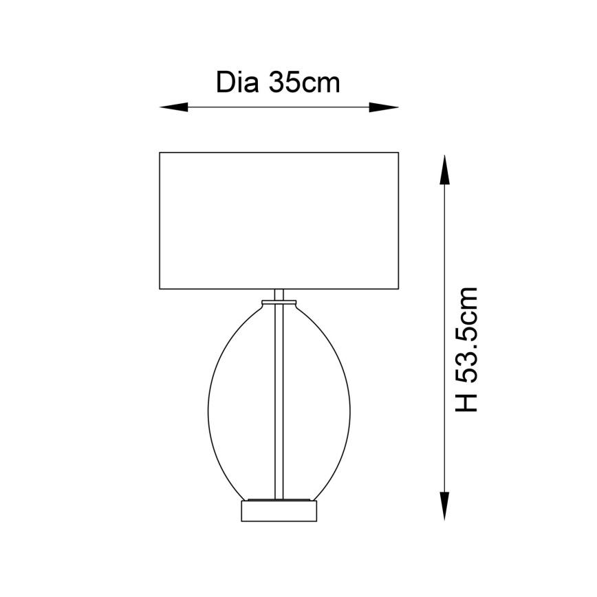 Endon 99581 - Dimmbar bordslampa ERIN 1xE27/10W/230V krämvit/matt krom/rökig svart