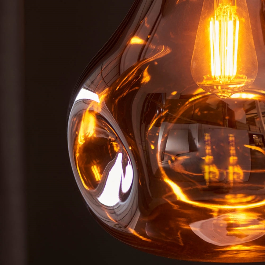 Endon 99790 - Hänglampa med kabel EUROPA 1xE27/10W/230V rökbrun