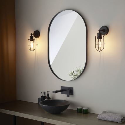 Endon 99948 - Badrumsvägglampa CREW 1xE27/6W/230V IP44 svart