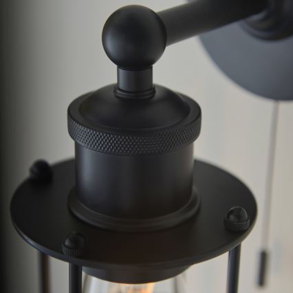 Endon 99948 - Badrumsvägglampa CREW 1xE27/6W/230V IP44 svart