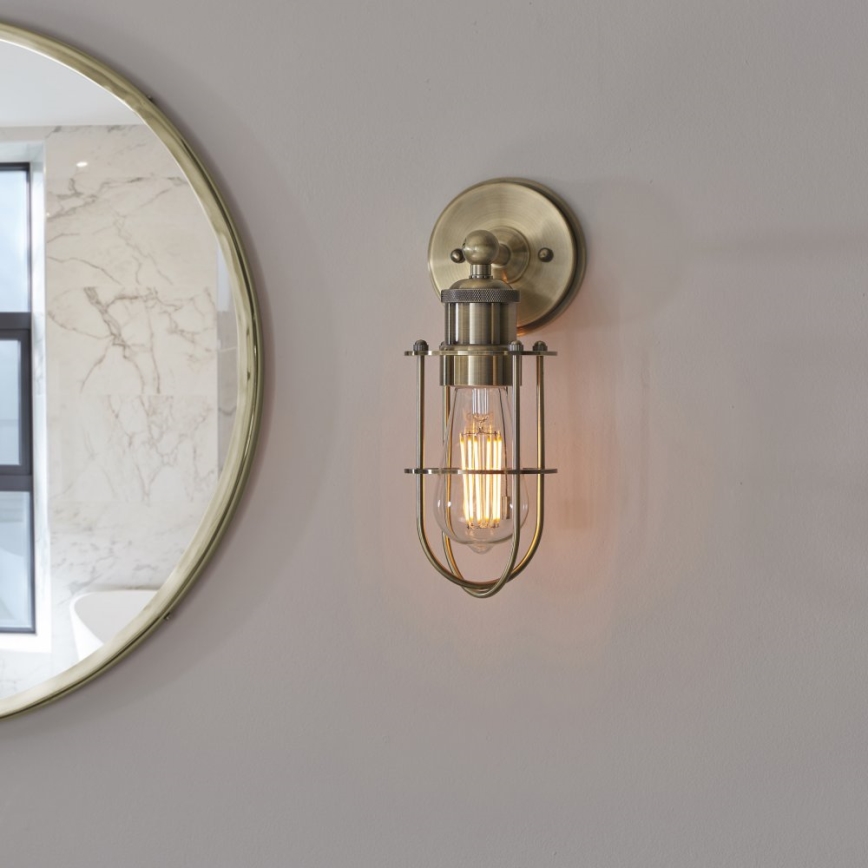 Endon 99952 - Vägglampa för badrum CREW 1xE27/6W/230V IP44 mässing