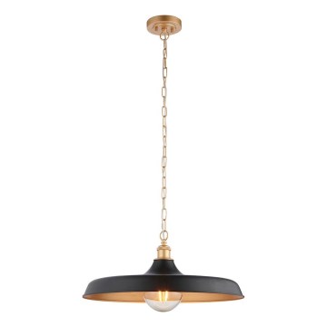 Endon 99998 - Ljuskrona med kedja SABIAN 1xE27/10W/230V svart/guld