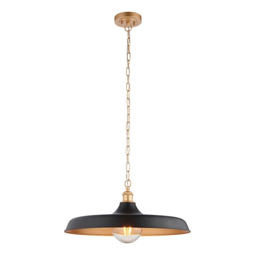 Endon 99998 - Ljuskrona med kedja SABIAN 1xE27/10W/230V svart/guld