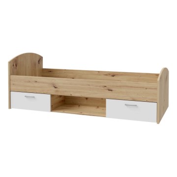 Enkeltsäng med förvaring URO 90x200 cm artisan-ek/vit