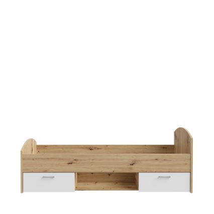Enkeltsäng med förvaring URO 90x200 cm artisan-ek/vit
