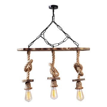 EREBOS hängande lampa 3xE27/40W/230V brun