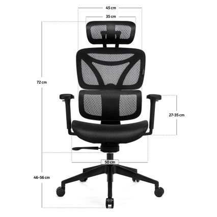 Ergonomisk kontorsstol LEVANO svart