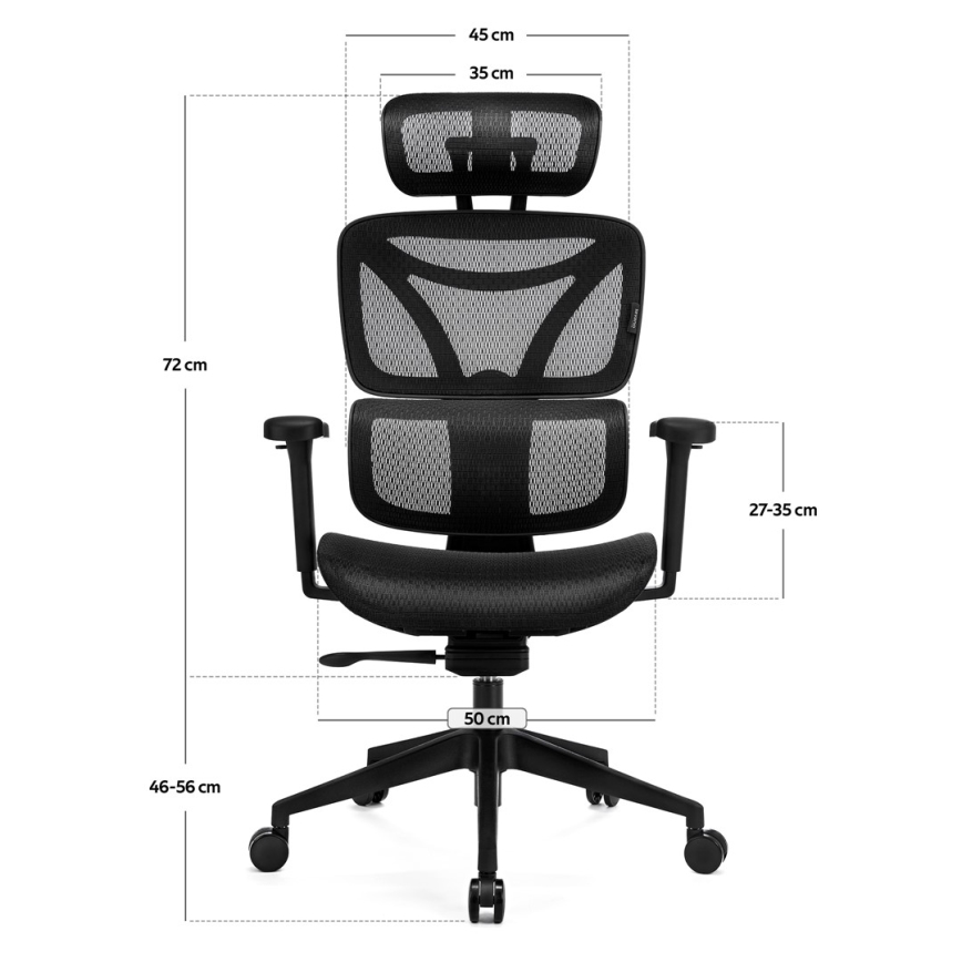 Ergonomisk kontorsstol LEVANO svart