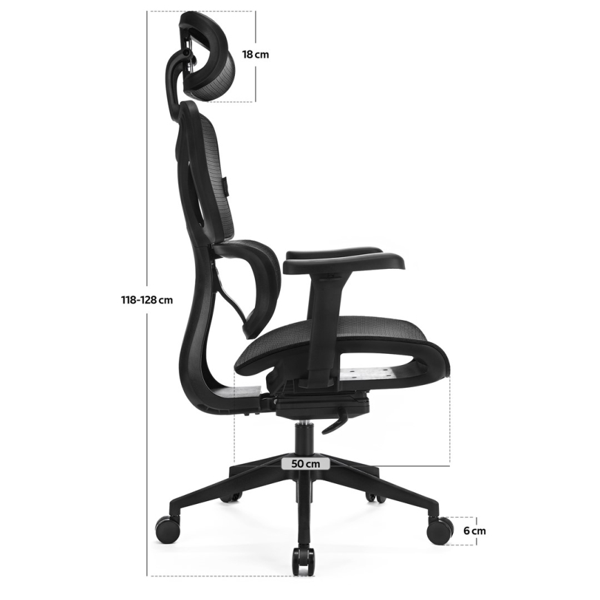 Ergonomisk kontorsstol LEVANO svart