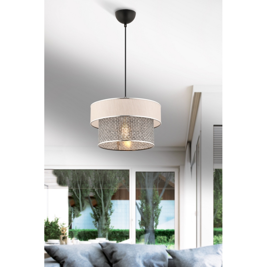 ERO hängande lampa 1xE27/60W/230V kräm/grå