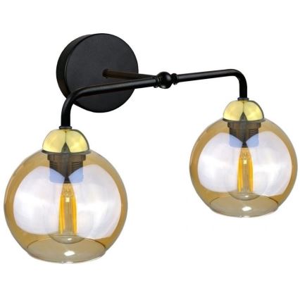Ersättningsglas för vägglampa AMBER - brun rökig