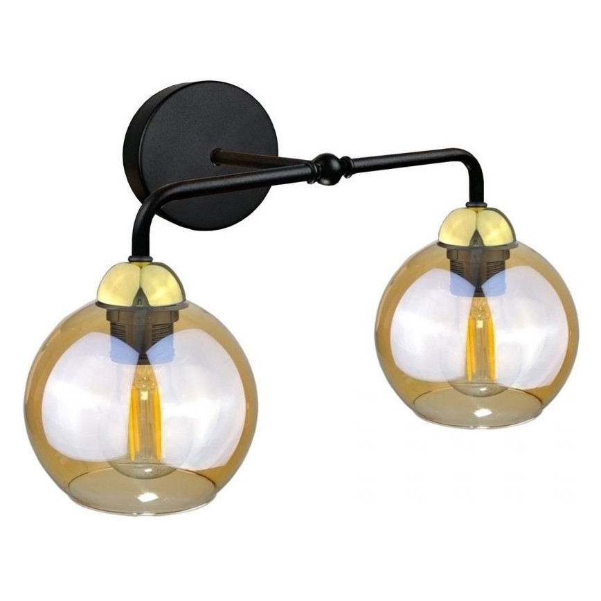 Ersättningsglas för vägglampa AMBER - brun rökig