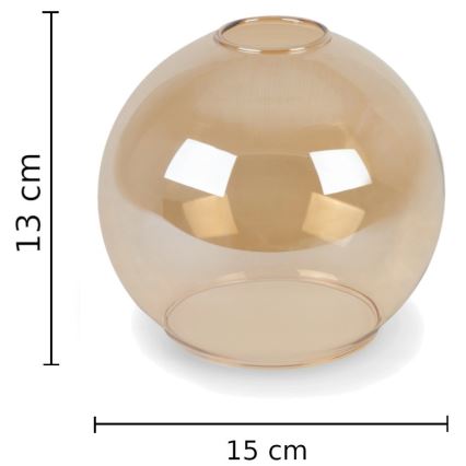 Ersättningsglas för vägglampa AMBER - brun rökig