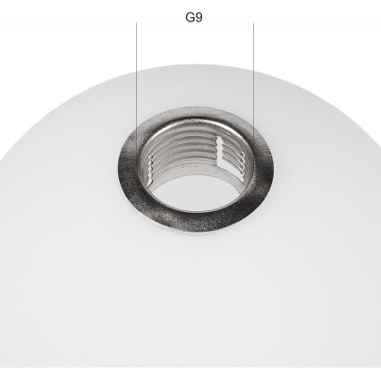 Ersättningsglas till ljuskrona ASTRO G9 diameter 10 cm